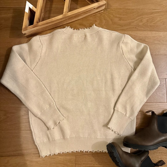 Miss Sparkling Cream Smiley Face Sweater - Picture 7 of 9